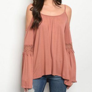 Casual Crochet Sleeve Top